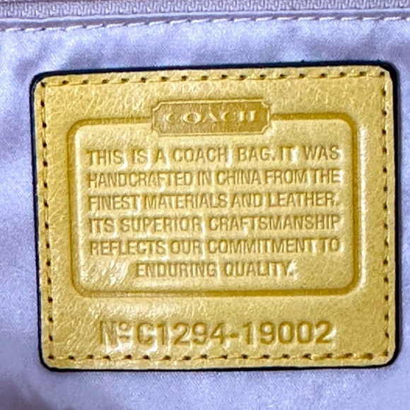 NWT Coach Poppy Glam Tote in Sunflower - Picture 7 of 9